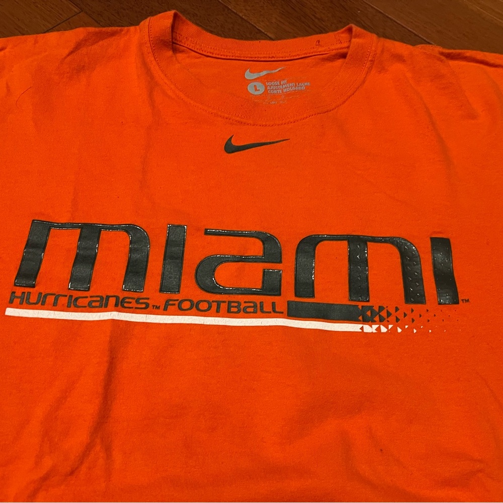 Nike Orange Miami Hurricanes Football Tee - Picture 2 of 7